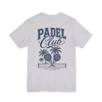 Padel Club Graphic Tee, Padel Rackets, Palm Trees, Court Design, Varsity T-shirt