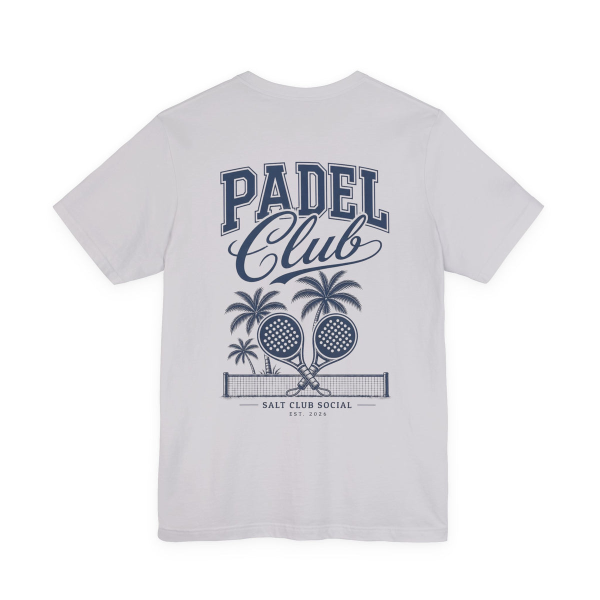 Padel Club Graphic Tee, Padel Rackets, Palm Trees, Court Design, Varsity T-shirt