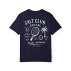 Salt Club Social Padel Paddle T-shirt | Beach Palm Waves Design