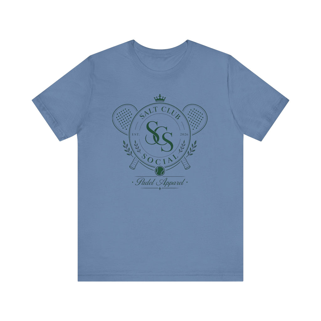 Salt Club Social Paddle Apparel Tee, Pickleball Crest Logo