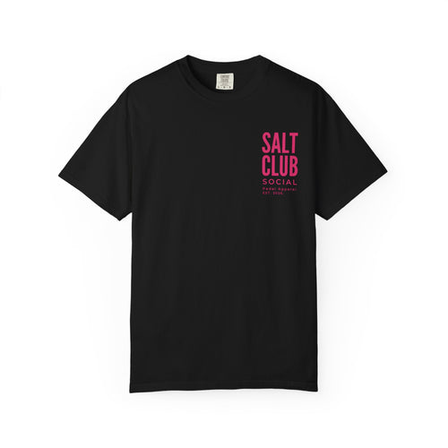 Salt Club abstract pink wave T-Shirt, Salt Club SoCal logo