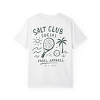 Salt Club Social Padel Paddle T-shirt | Beach Palm Waves Design