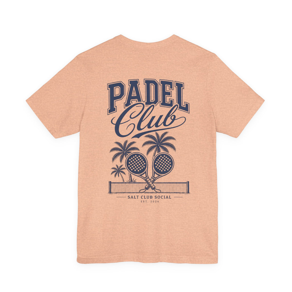 Padel Club Graphic Tee, Padel Rackets, Palm Trees, Court Design, Varsity T-shirt