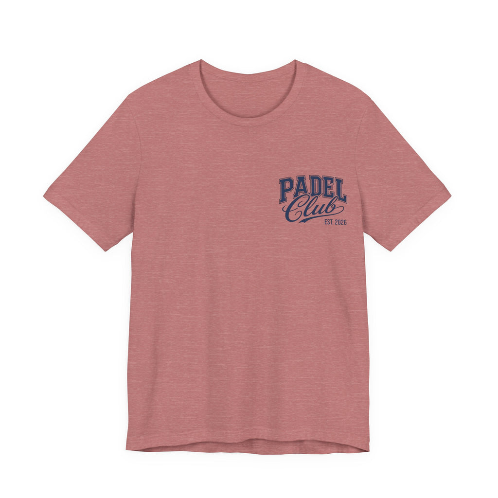 Padel Club Graphic Tee, Padel Rackets, Palm Trees, Court Design, Varsity T-shirt