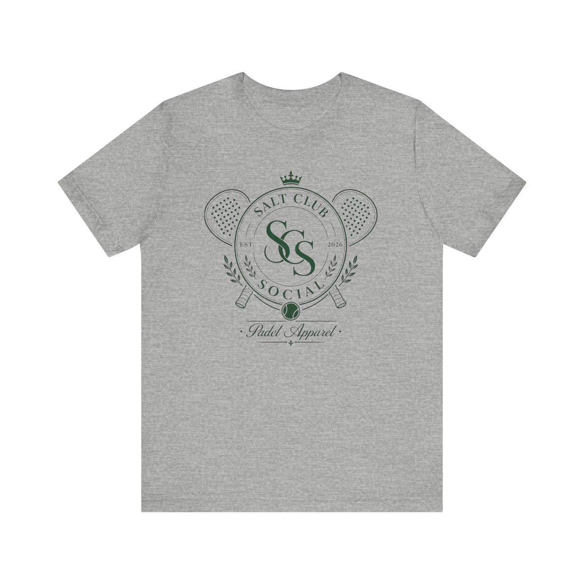 Salt Club Social Paddle Apparel Tee, Pickleball Crest Logo