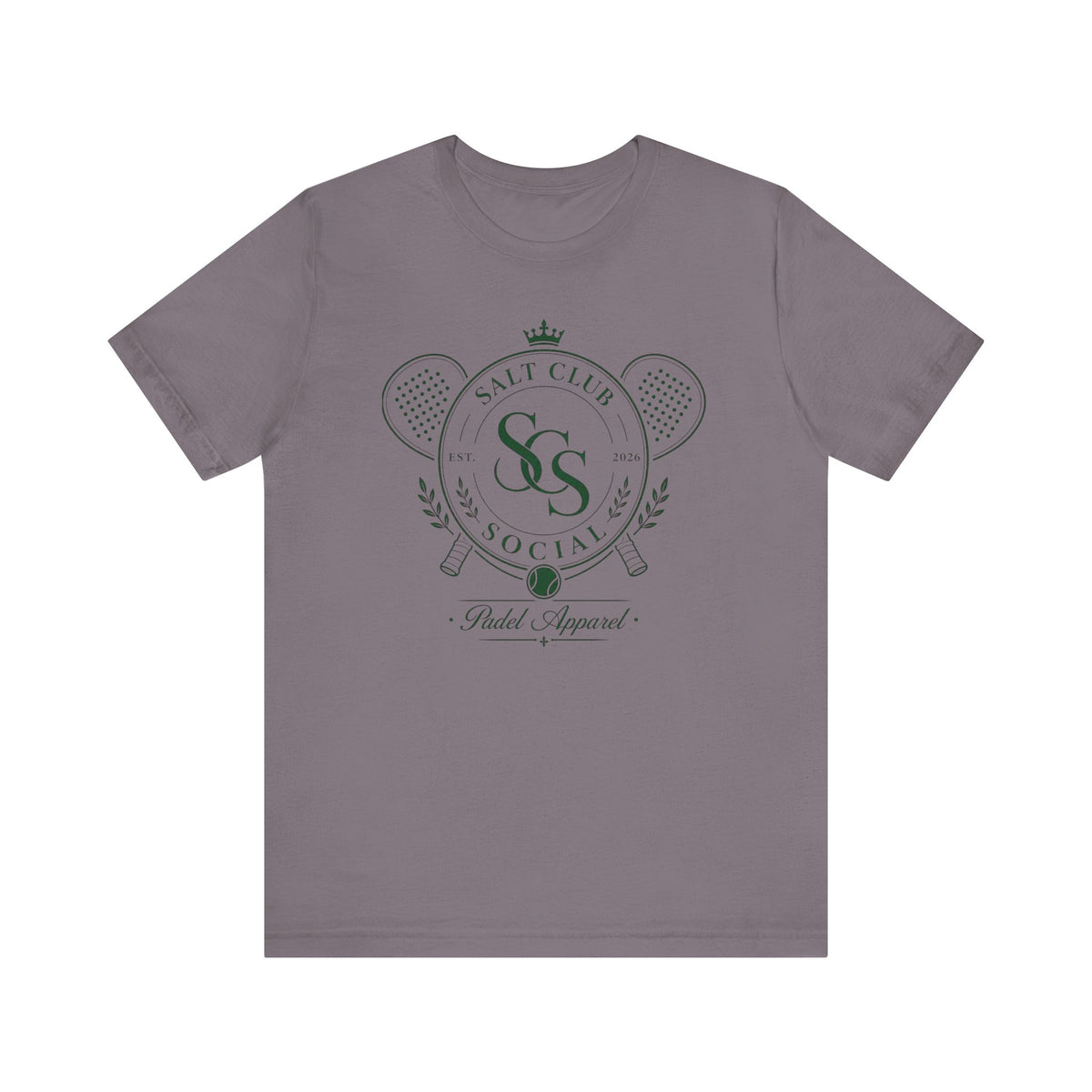 Salt Club Social Paddle Apparel Tee, Pickleball Crest Logo