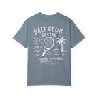 Salt Club Social Padel Paddle T-shirt | Beach Palm Waves Design