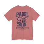 Padel Club Graphic Tee, Padel Rackets, Palm Trees, Court Design, Varsity T-shirt