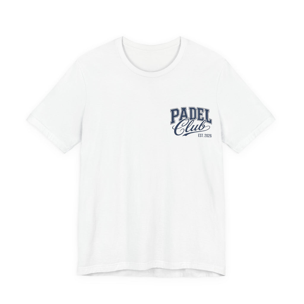 Padel Club Graphic Tee, Padel Rackets, Palm Trees, Court Design, Varsity T-shirt