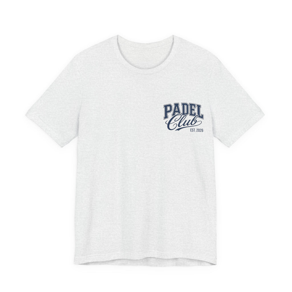 Padel Club Graphic Tee, Padel Rackets, Palm Trees, Court Design, Varsity T-shirt