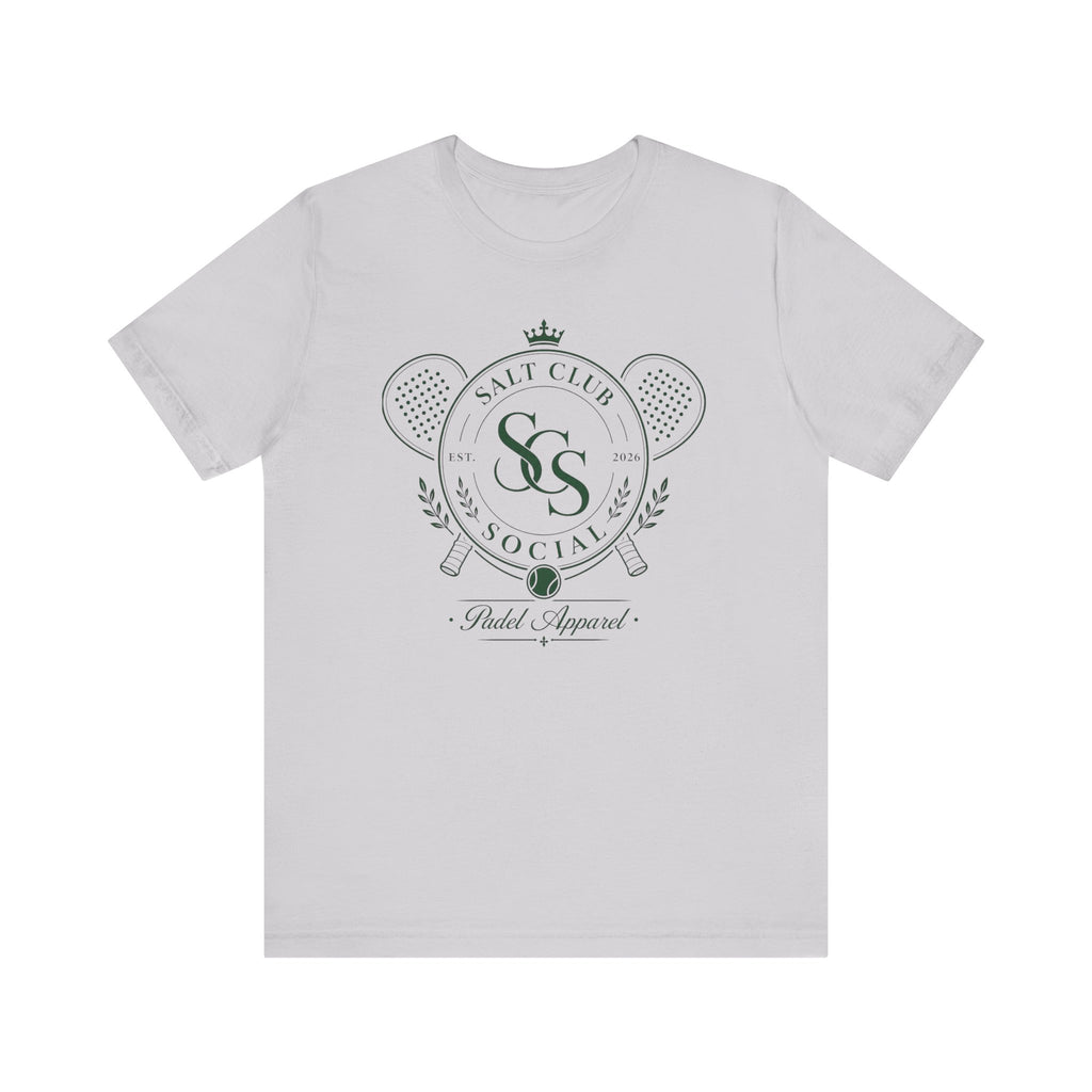 Salt Club Social Paddle Apparel Tee, Pickleball Crest Logo