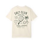 Salt Club Social Padel Paddle T-shirt | Beach Palm Waves Design