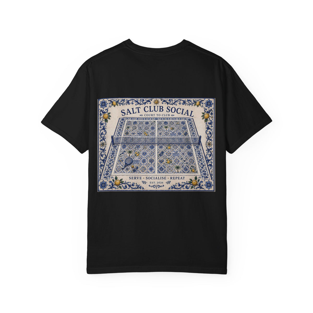 Salt Club Social Padel Court Illustration T-Shirt