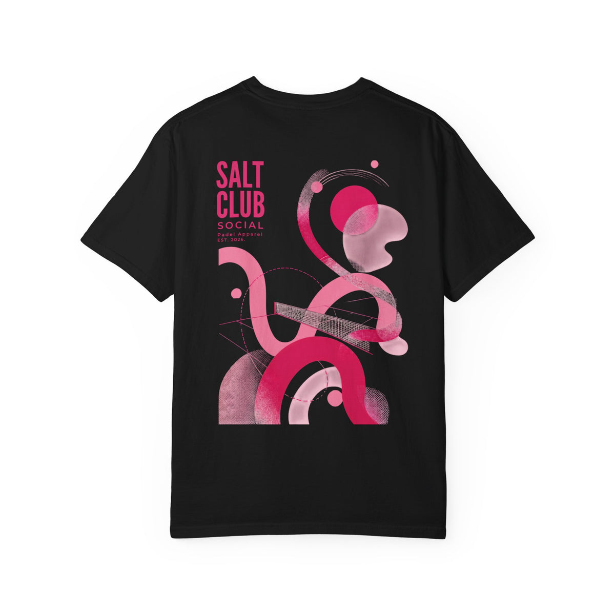 Salt Club abstract pink wave T-Shirt, Salt Club SoCal logo