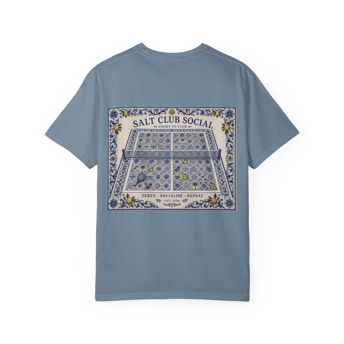 Salt Club Social Padel Court Illustration T-Shirt
