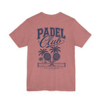 Padel Club Graphic Tee, Padel Rackets, Palm Trees, Court Design, Varsity T-shirt