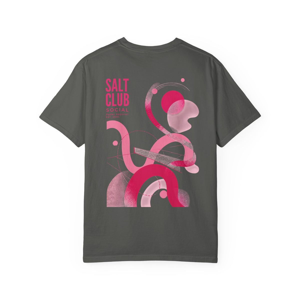 Salt Club abstract pink wave T-Shirt, Salt Club SoCal logo