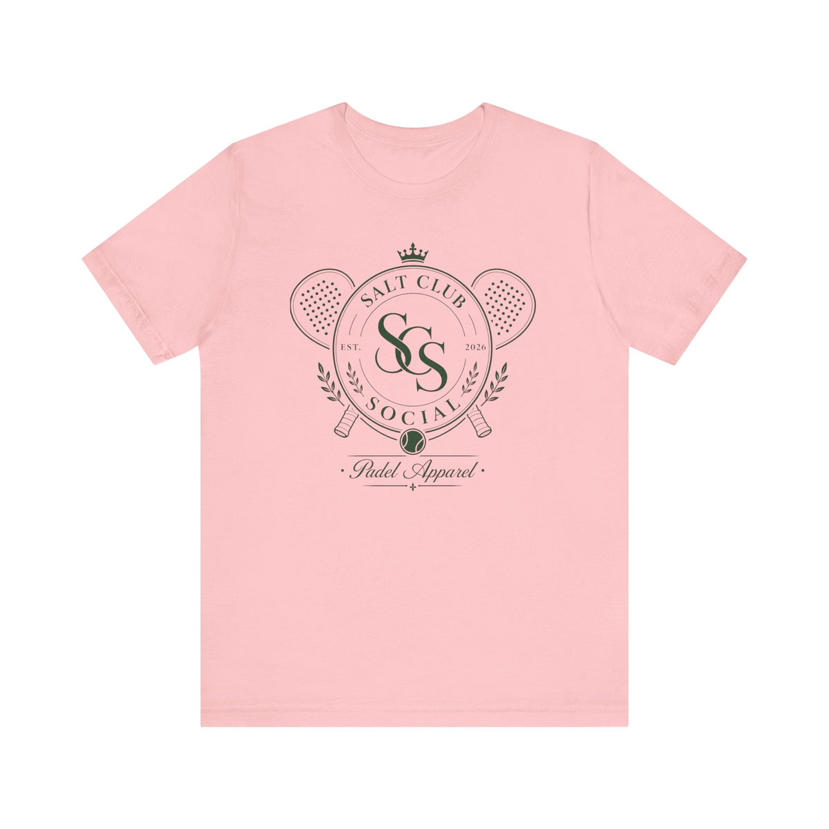 Salt Club Social Paddle Apparel Tee, Pickleball Crest Logo