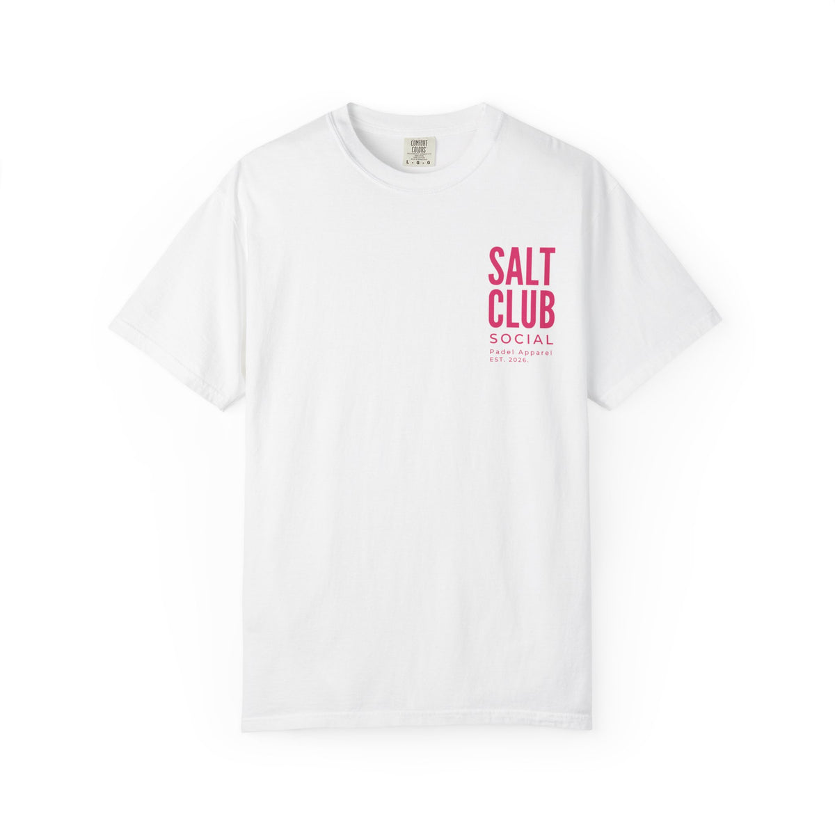 Salt Club abstract pink wave T-Shirt, Salt Club SoCal logo