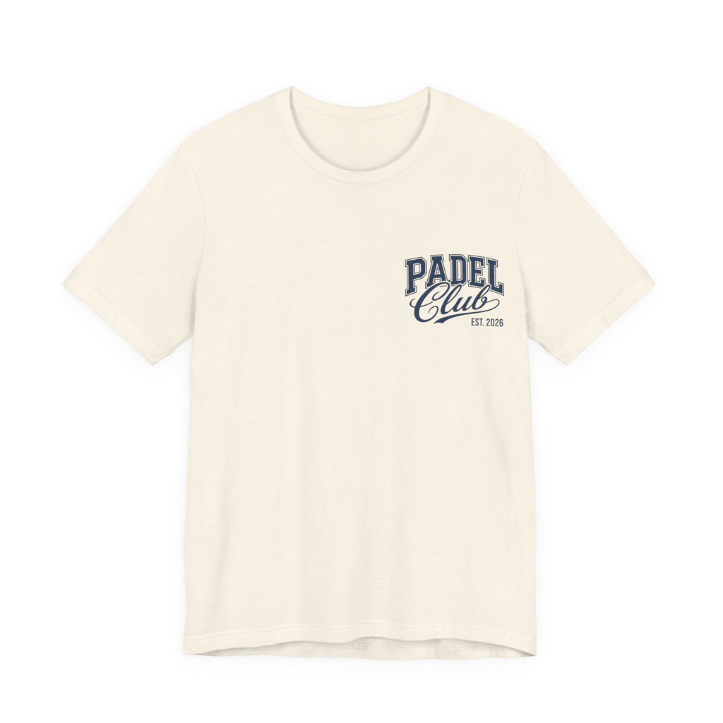 Padel Club Graphic Tee, Padel Rackets, Palm Trees, Court Design, Varsity T-shirt