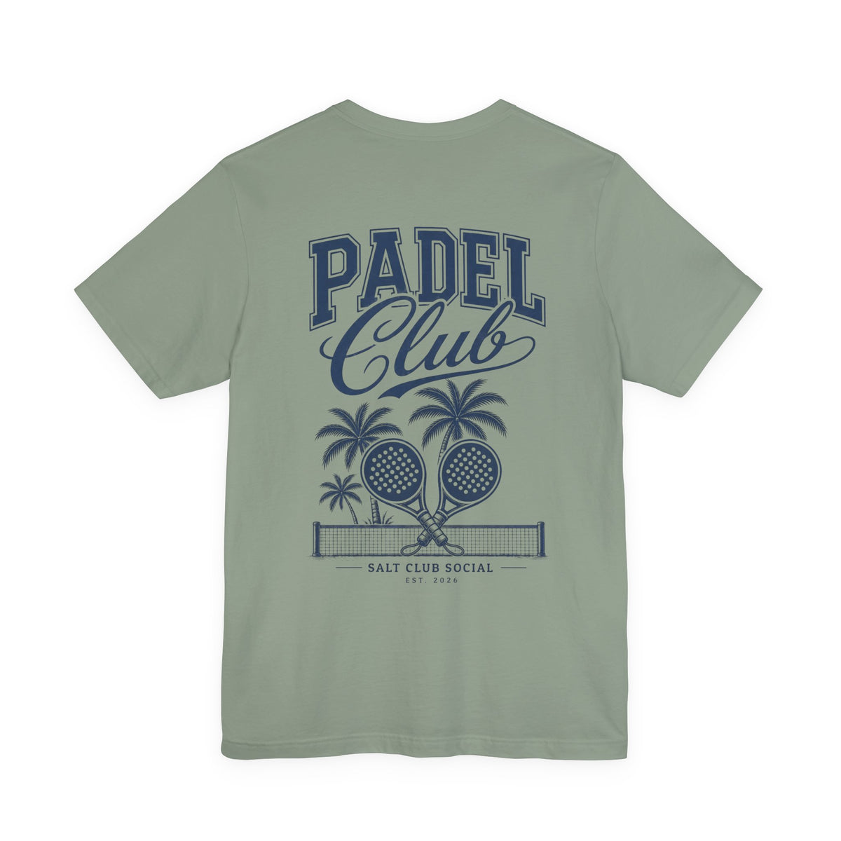 Padel Club Graphic Tee, Padel Rackets, Palm Trees, Court Design, Varsity T-shirt