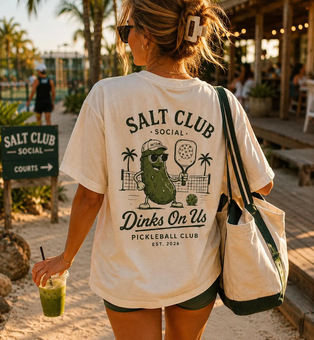Salt Club Pickleball Pickle Dinks On Us T-shirt