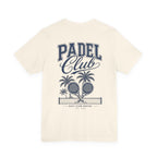 Padel Club Graphic Tee, Padel Rackets, Palm Trees, Court Design, Varsity T-shirt