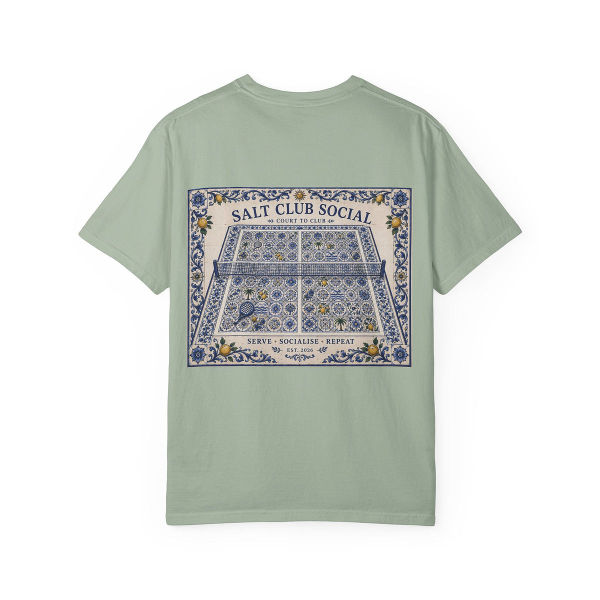 Salt Club Social Padel Court Illustration T-Shirt