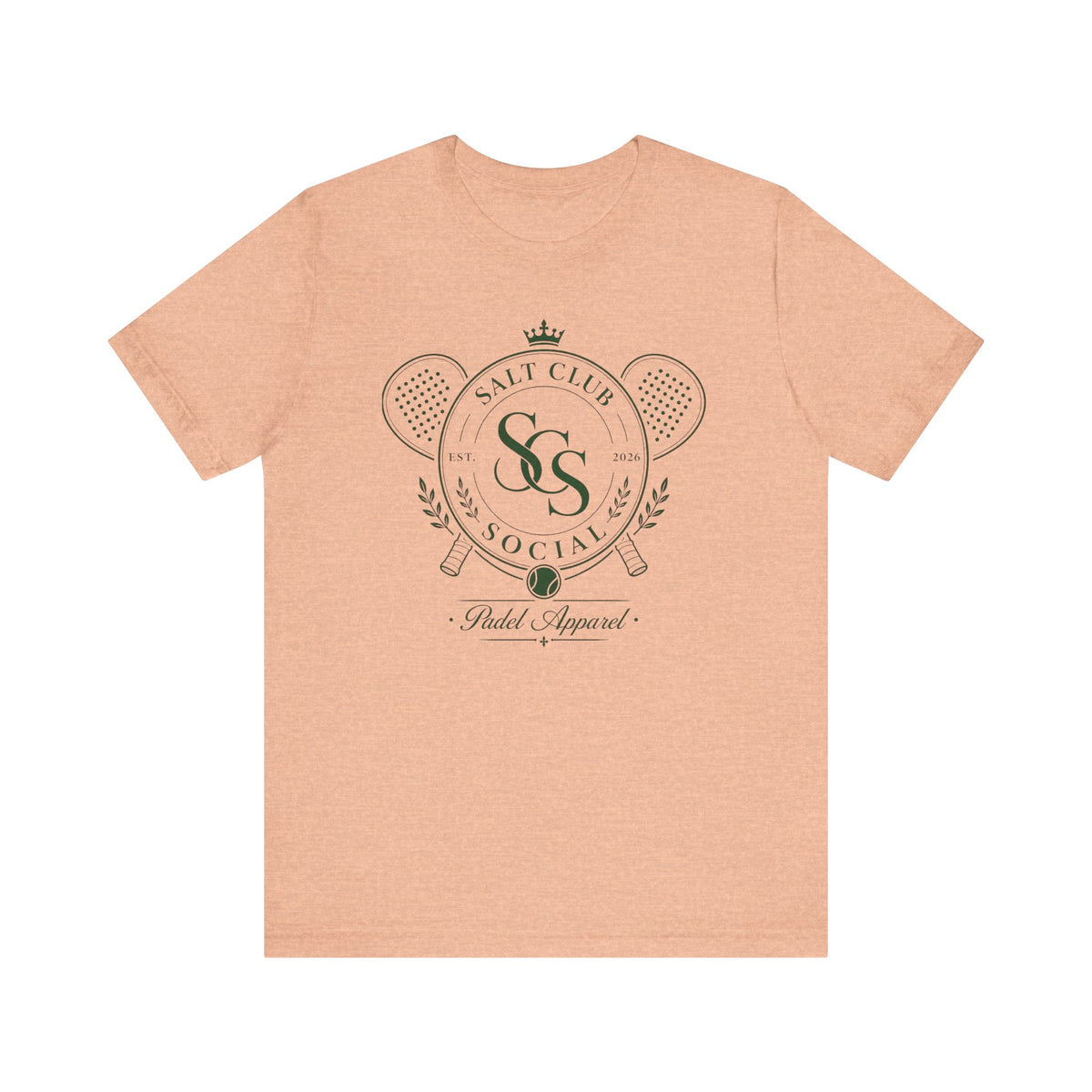Salt Club Social Paddle Apparel Tee, Pickleball Crest Logo
