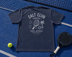 Salt Club Social Padel Paddle T-shirt | Beach Palm Waves Design