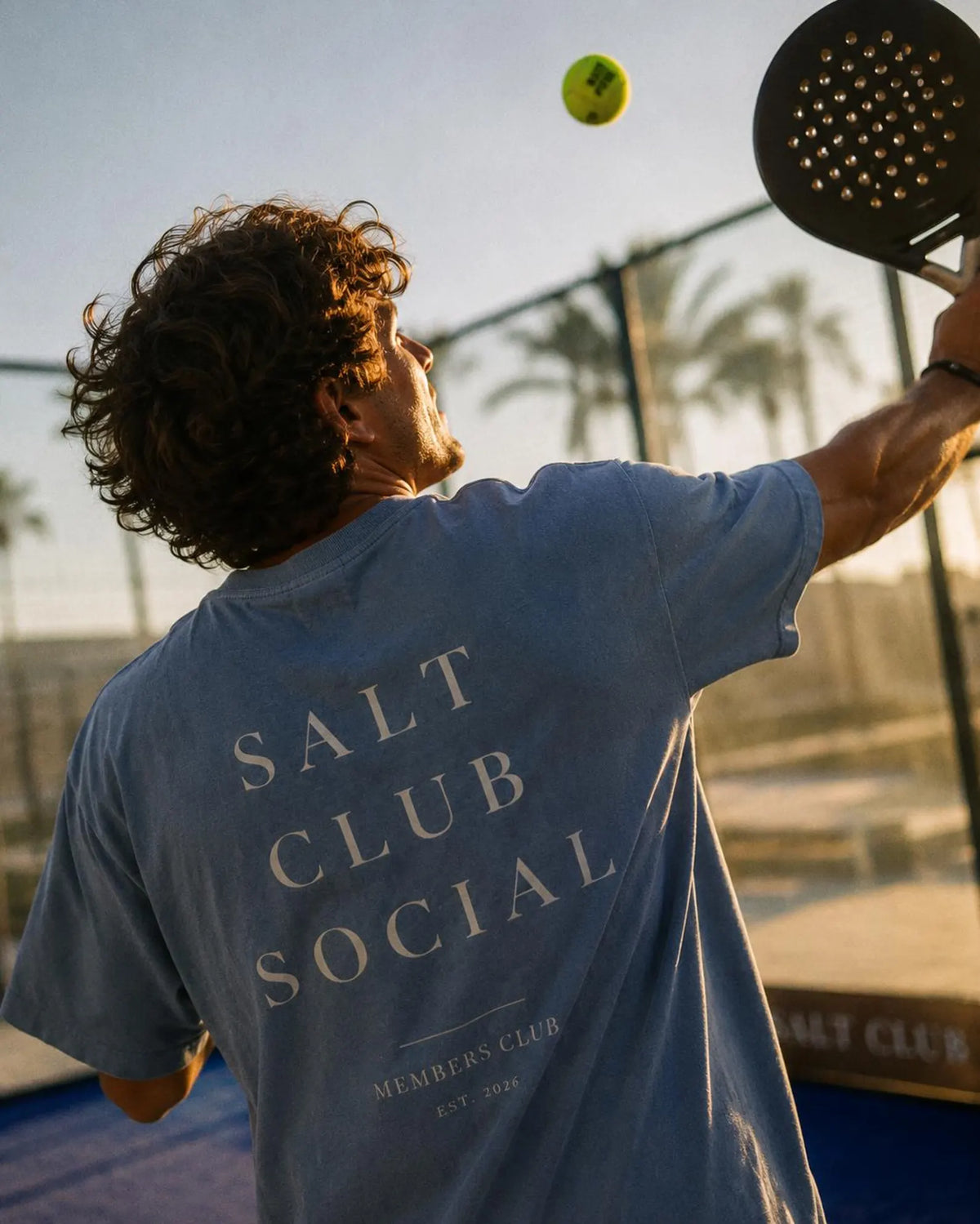 Salt Club Social T-Shirt | Coastal Padel Typography Tee